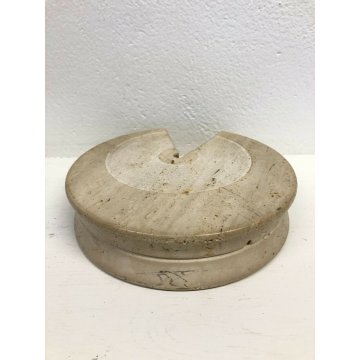 VASO DESIGN TRAVERTINO SCULTURA VINTAGE SERGIO ASTI UP & UP ECCENTRICO MARMO 