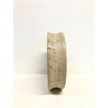 VASO DESIGN TRAVERTINO SCULTURA VINTAGE SERGIO ASTI UP & UP ECCENTRICO MARMO 