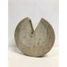 VASO DESIGN TRAVERTINO SCULTURA VINTAGE SERGIO ASTI UP & UP ECCENTRICO MARMO 