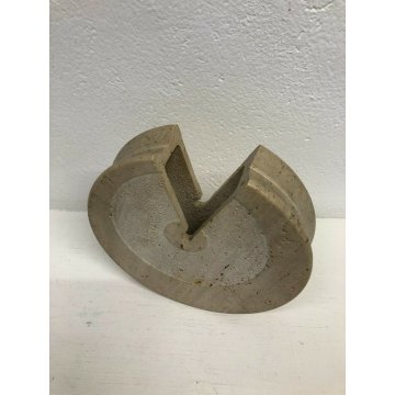 VASO DESIGN TRAVERTINO SCULTURA VINTAGE SERGIO ASTI UP & UP ECCENTRICO MARMO 
