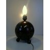 LAMPADA DA TAVOLO SFERA LEGNO OTTONE FINTO MARMO/RADICA Art Deco TABLE LAMP '30