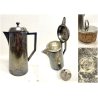 ANTICA CARAFFA TERMICA IN METALLO ARGENTATO "Isola" TERMAL COFFEE POT ART DECO'