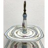 ALZATA LIMONGE 3 PIATTI PORTA FRUTTA DECORO FLOREALE PORCELLANA VINTAGE 1900 OLD