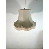 GRANDE PARALUME CAMPANA PAGODA TESSUTO SATIN BEIGE FRANGE ø 61x42 cm/h ANNI '60