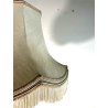 GRANDE PARALUME CAMPANA PAGODA TESSUTO SATIN BEIGE FRANGE ø 61x42 cm/h ANNI '60