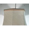 GRANDE PARALUME CAMPANA PAGODA TESSUTO SATIN BEIGE FRANGE ø 61x42 cm/h ANNI '60