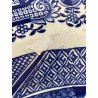 ANTICO PIATTO PORTATA CERAMICA BIANCA DECORO Blu Willow LONDON XIX sec 45,5x36cm