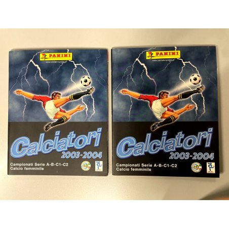 2 ALBUM FIGURINE CALCIATORI 2003 - 2004 PANINI 1 COMPLETO 1 da COMPLETARE