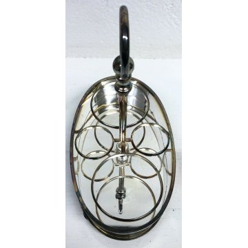 SET MENAGE FLEURON SALE PEPE OLIO ACETO TAVOLA PRANZO OVALE CONDIMENTO ANTICO 