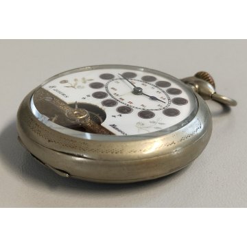 Hebdomas 8 days ANTICO OROLOGIO TASCA epoca 900 OLD POCKET WATCH taschino ø 49mm