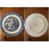 ANTICO SERVIZIO PIATTI 45 Pz. Willow Soc. Cer. Richard CERAMICA BIANCA BLU '800