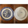 ANTICO SERVIZIO PIATTI 45 Pz. Willow Soc. Cer. Richard CERAMICA BIANCA BLU '800