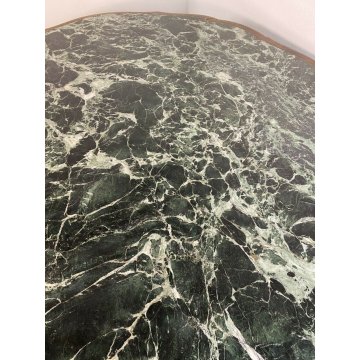 GRANDE ANTICO TAVOLO BISCOTTO PRANZO MARMO VERDE CHIPPENDALE DECO TABLE OLD  