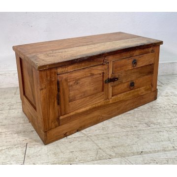 COMODINO CASSAPANCA RUSICO LEGNO CASSETTO ANTA CAMERA DA LETTO SALOTTO STIPO