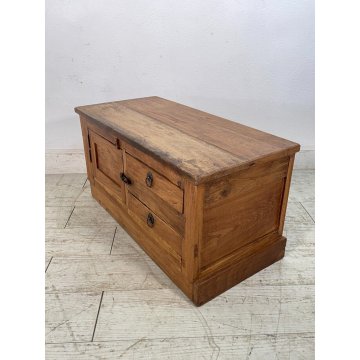 COMODINO CASSAPANCA RUSICO LEGNO CASSETTO ANTA CAMERA DA LETTO SALOTTO STIPO