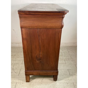 ANTICO COMO CASSETTONE 1800 CAPPUCCINO 4 CASSETTI LEGNO NOCE EPOCA GAMBA MENSOLA