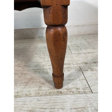 ANTICO TAVOLINO FUMO LEGNO CILIEGIO NOCE TORNITO TAVOLO SALOTTO EPOCA 800 2 CASS