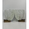 COPPIA APPLIQUE BAROVIER & TOSO VETRO MURANO ANNI 30 ITALIA ART DECO LAMPADA
