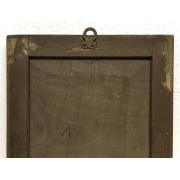ANTICO QUADRO PER SODERMARK DIPINTO OLIO TAVOLA 1800 EPOCA RITRATTO CORNICE OLD 