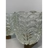 COPPIA APPLIQUE BAROVIER & TOSO VETRO MURANO ANNI 30 ITALIA ART DECO LAMPADA