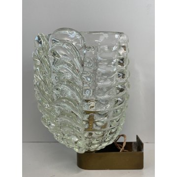 COPPIA APPLIQUE BAROVIER & TOSO VETRO MURANO ANNI 30 ITALIA ART DECO LAMPADA