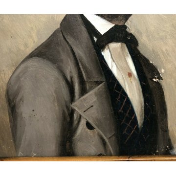 ANTICO QUADRO PER SODERMARK DIPINTO OLIO TAVOLA 1800 EPOCA RITRATTO CORNICE OLD 