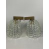 COPPIA APPLIQUE BAROVIER & TOSO VETRO MURANO ANNI 30 ITALIA ART DECO LAMPADA