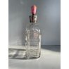 ANTICA BOTTIGLIA DECANTER CRISTALLO MOLATO TAPPO PIETRA COLLARE ARGENTO 800