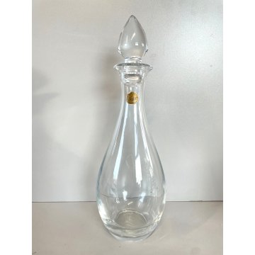 BOTTIGLIA DECANTER a GOCCIA VINTAGE Cristal d'Arques FRANCIA 33 cm/h ANNI '60