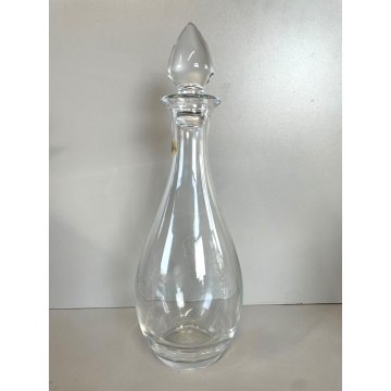 BOTTIGLIA DECANTER a GOCCIA VINTAGE Cristal d'Arques FRANCIA 33 cm/h ANNI '60