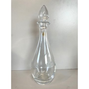 BOTTIGLIA DECANTER a GOCCIA VINTAGE Cristal d'Arques FRANCIA 33 cm/h ANNI '60