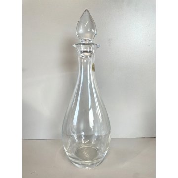 BOTTIGLIA DECANTER a GOCCIA VINTAGE Cristal d'Arques FRANCIA 33 cm/h ANNI '60