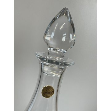 BOTTIGLIA DECANTER a GOCCIA VINTAGE Cristal d'Arques FRANCIA 33 cm/h ANNI '60