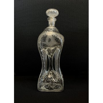 ANTICA BOTTIGLIA LIQUORE DECANTER VITTORIANO CRISTALLO MOLATO Cluk Cluk BOTTLE