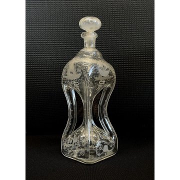 ANTICA BOTTIGLIA LIQUORE DECANTER VITTORIANO CRISTALLO MOLATO Cluk Cluk BOTTLE