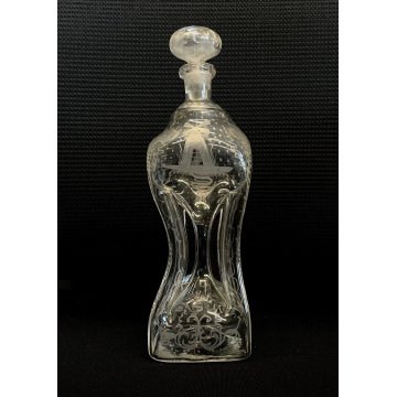 ANTICA BOTTIGLIA LIQUORE DECANTER VITTORIANO CRISTALLO MOLATO Cluk Cluk BOTTLE