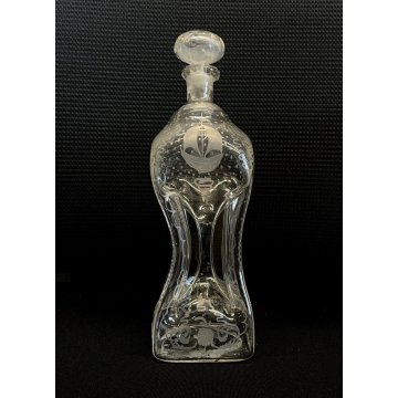 ANTICA BOTTIGLIA LIQUORE DECANTER VITTORIANO CRISTALLO MOLATO Cluk Cluk BOTTLE