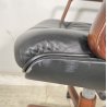 POLTRONA UFFICIO VAGHI GIREVOLE DESIGN ITALIA LEGNO PELLE ARCHAIR OFFICE ANNI 70