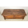 ANTICA CASSAPANCA 1700 LEGNO PLANCE NOCE MASSELLO SCOLPITA EPOCA PANCA BAULE