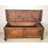 ANTICA CASSAPANCA 1700 LEGNO PLANCE NOCE MASSELLO SCOLPITA EPOCA PANCA BAULE