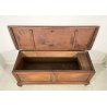 ANTICA CASSAPANCA 1700 LEGNO PLANCE NOCE MASSELLO SCOLPITA EPOCA PANCA BAULE