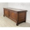 ANTICA CASSAPANCA 1700 LEGNO PLANCE NOCE MASSELLO SCOLPITA EPOCA PANCA BAULE