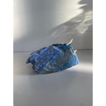 RARA SCULTURA ELEFANTE PIETRA BLU ORO LAPISLAZZULO  1,5 KG COLLEZIONE '900