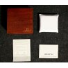 SCATOLA BOX orologio polso ZENITH LEGNO MOGANO CUSCINO PELLE BIANCO LIBRETTO 