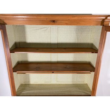 ANTICA CREDENZA BUFFET 2 CASSETTI 4 ANTE PRIMI 900 LEGNO ABETE VETRINA DISPENSA