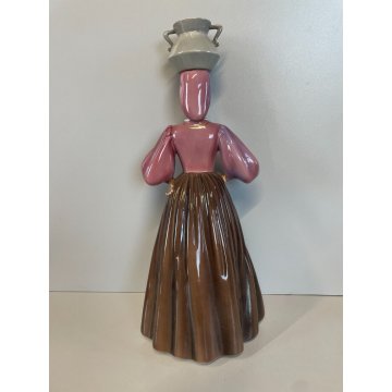 DAMA CERAMICA RONZAN SCULTURA DONNA ANCELLA PORCELLANA FIGURA FANCIULLA