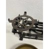 ANTICA PICCOLA BILANCIA 2 PIATTI PESA FERRO BATTUTO OTTONE epoca '800 old