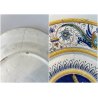 LOTTO 3 PIATTO PARETE MAIOLICA Deruta "Ex Animo" DECORO DAMA CAVALIERE ø 24,5 cm