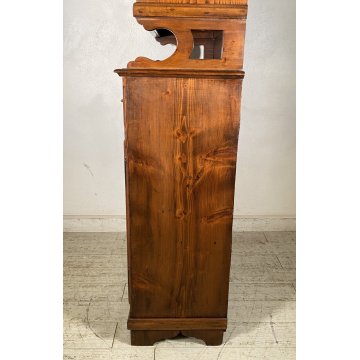 ANTICA CREDENZA BUFFET 2 CASSETTI 4 ANTE PRIMI 900 LEGNO VETRINA DISPENSA