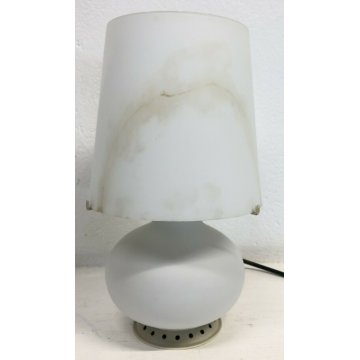ABAT JOUR FONTANA ARTE LAMPADA TAVOLO DESIGN ANNI 50 MILANO LAMP METALLO VETRO 